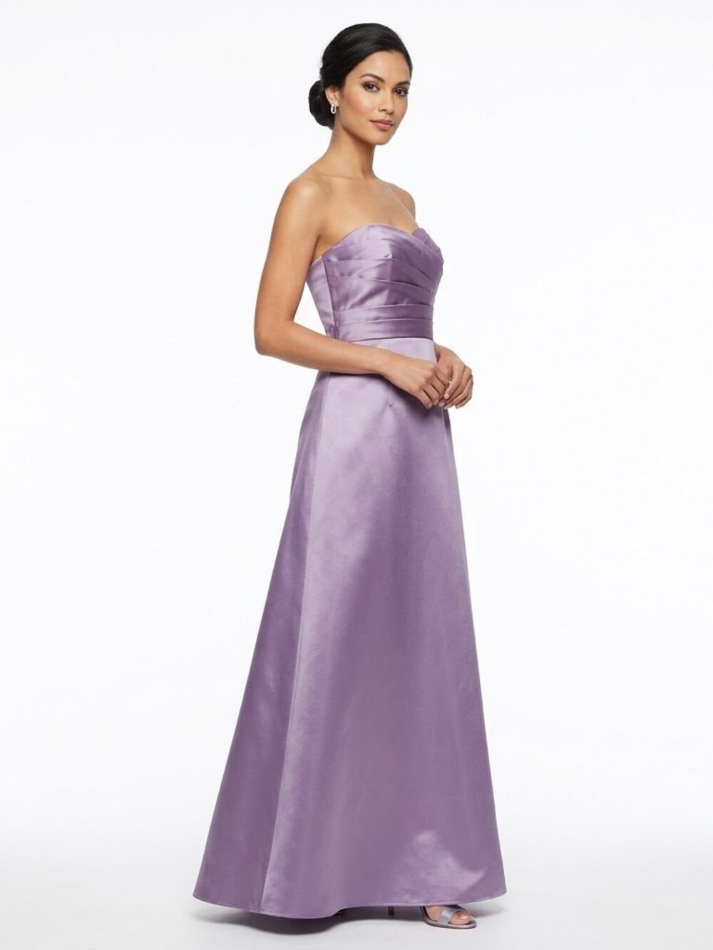 Bari Jay "Wisteria" Satin Strapless Gown NEW- Sz.6